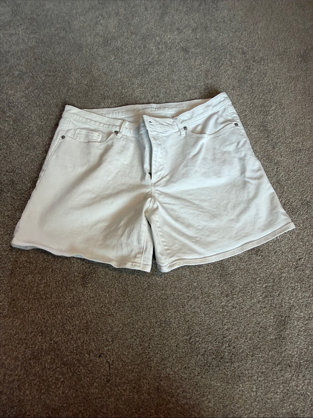 LOFT Women’s Relaxed Skinny white denim shorts size 32/14